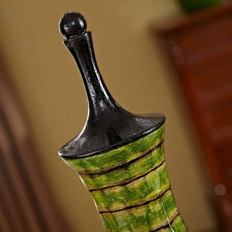 Retro Green Resin Ornament Home Desktop Decoration Multi-functional Decorative Jar Decoración Hogar Room Decoration Accessories