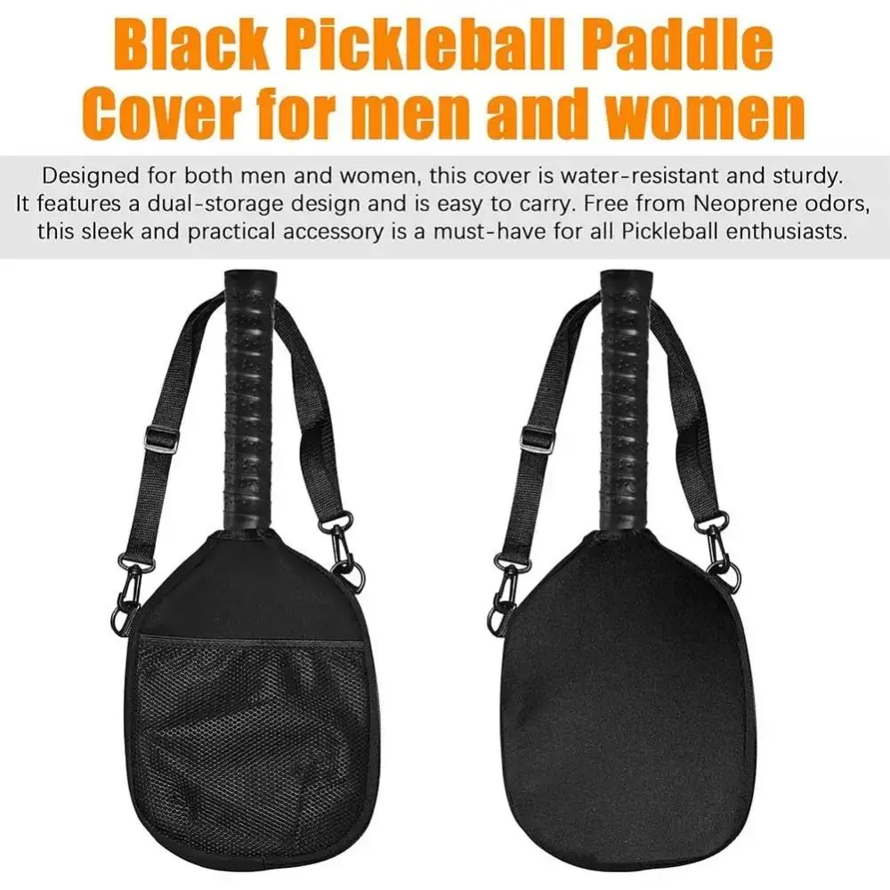 Large Capacity Pickleball Crossbody Bag Zipper Closure Adjustable Strap Pickleball Paddle Cover Waterproof Professional