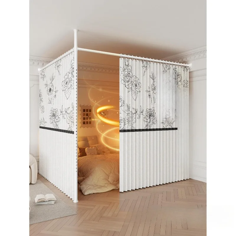 

Screen non-punching blind, bedroom, living room, one room becomes two rooms, folding curtain