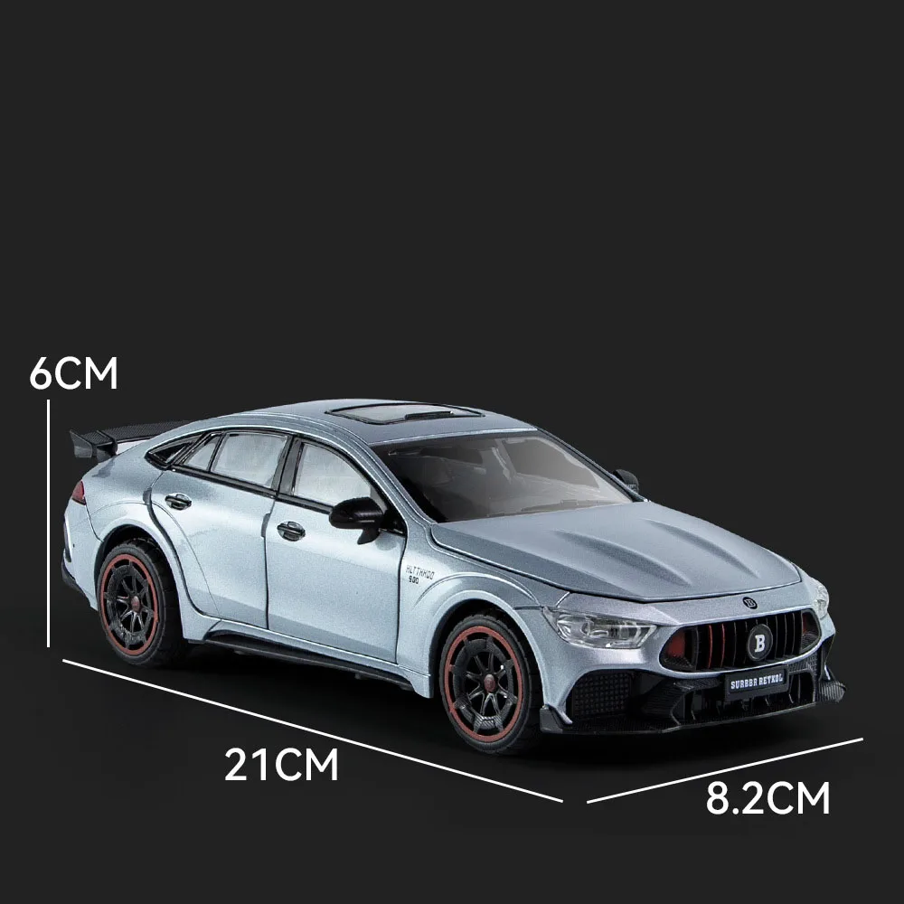 1:24 Metal Simulation Brabus 900 AMG GT63 Alloy Car Toy Model Collection Automobile Ornaments 6 Open Door Foldable Side-Mirrors