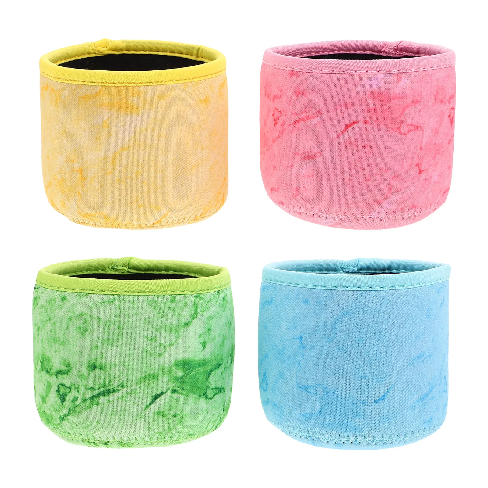 

4Pcs Ice Cream Sleeve Neoprene Insulated Coffee Cup Sleeves Reusable Covers for Hot Cold Drinks Ideal for Office Home Beverage