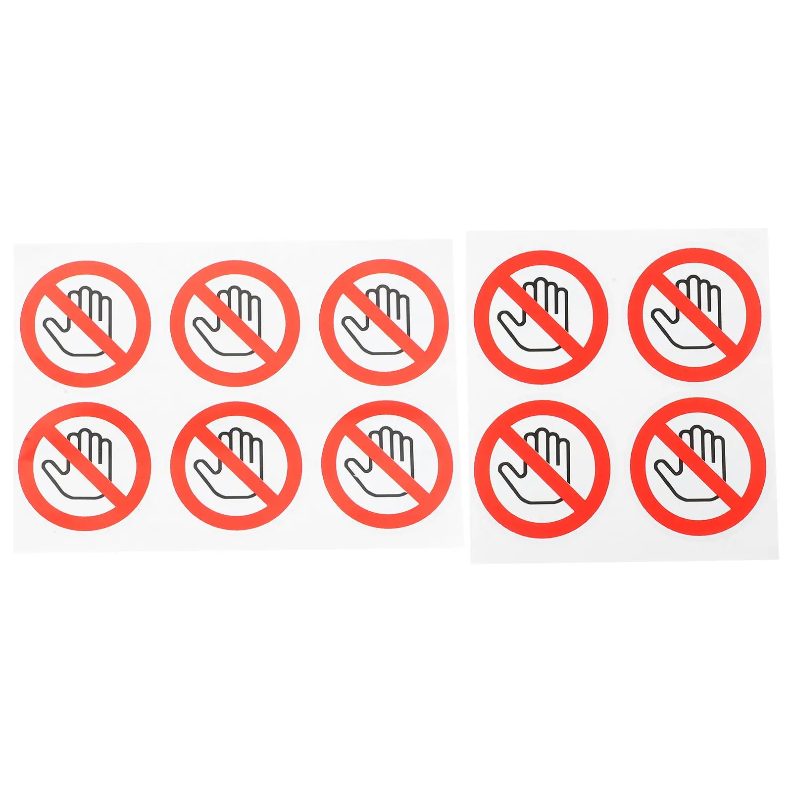 10pcs Warning Stickers Decals Do Not Touch 50mm Diameter Safety Machine Caution Labels Round Adhesive Tags Folder