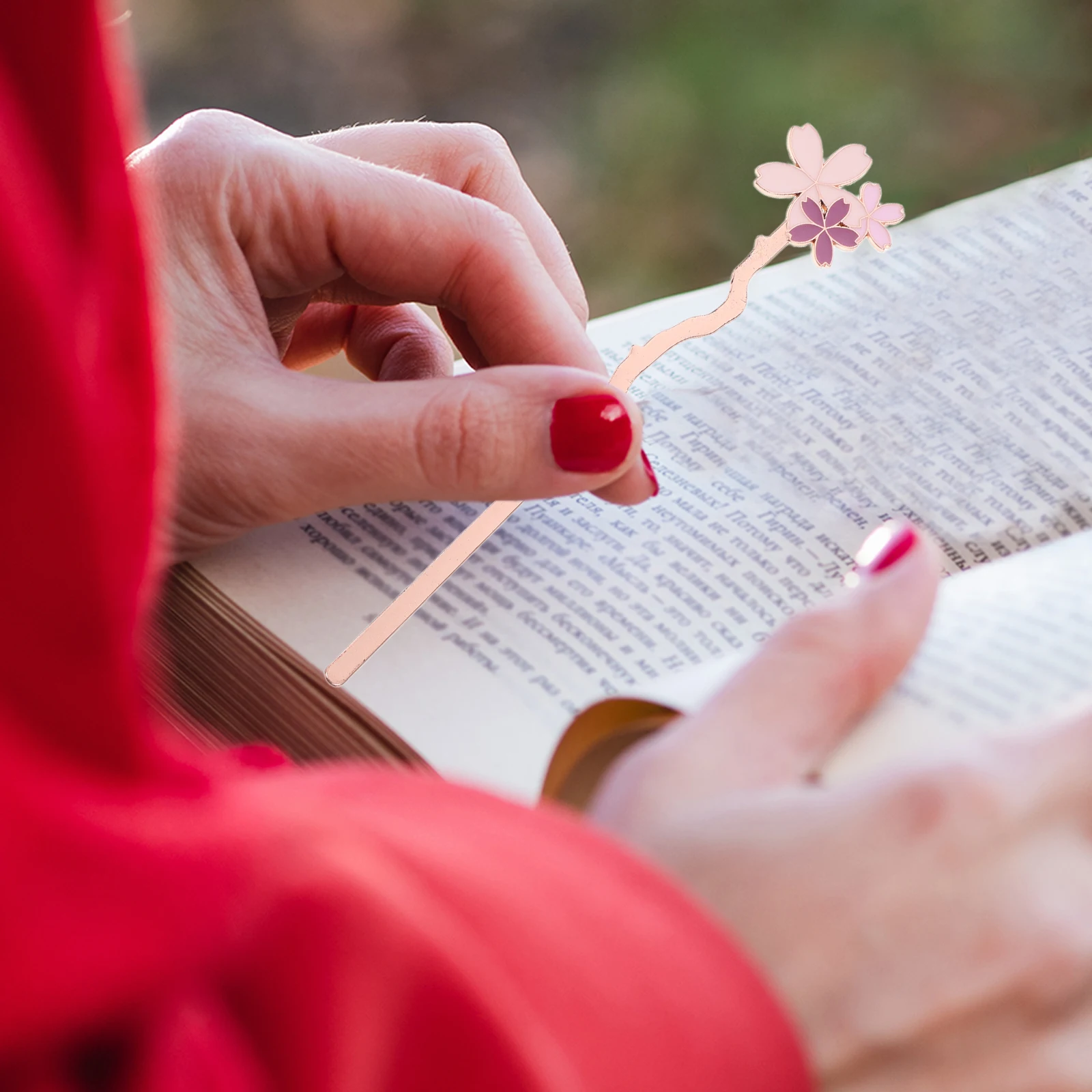 

Cartoon Bookmarks Blossom Paper Tab for Reading Book Lover Literary Flower Print Bookmark
