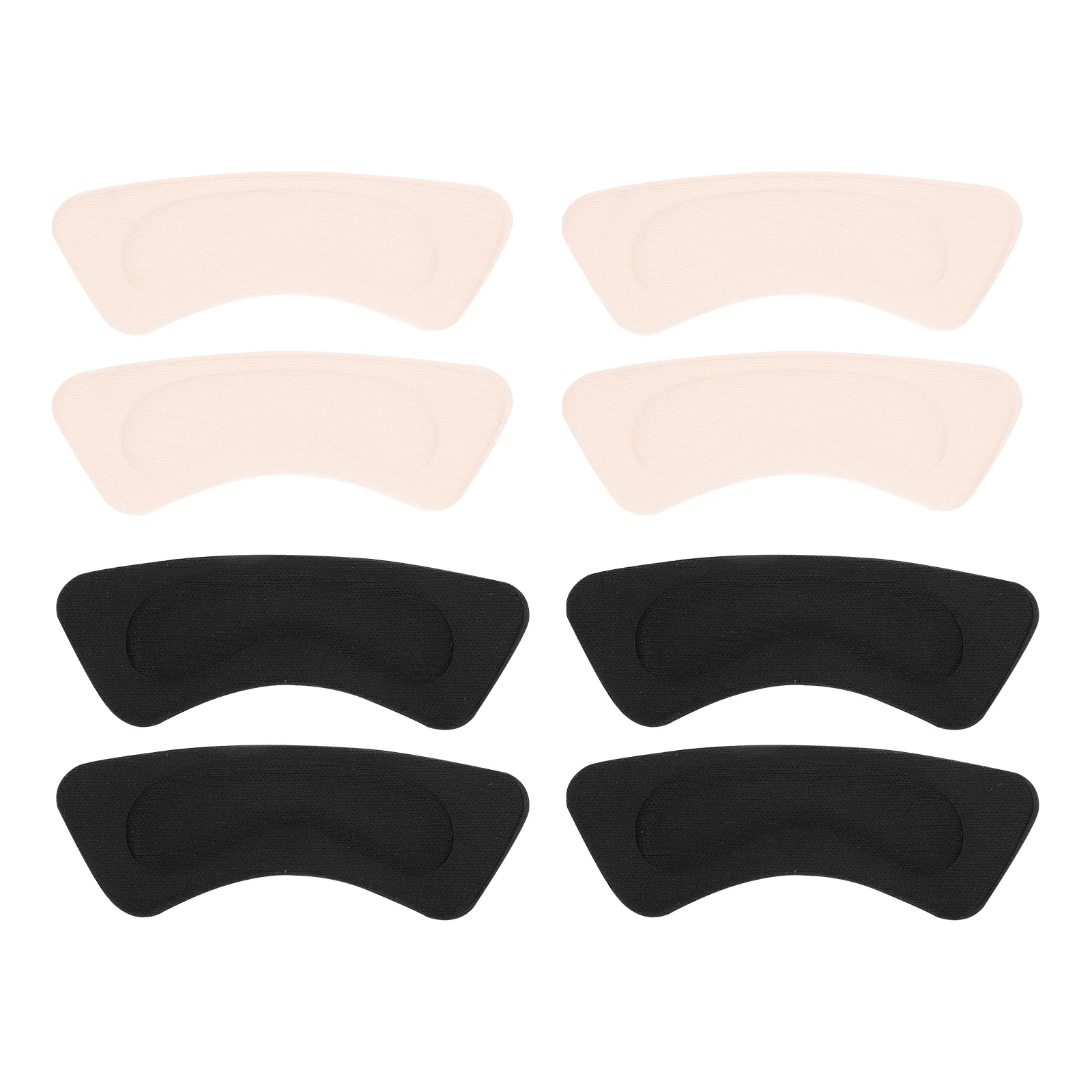 

8pcs 4 Pairs Anti-Slip Pads Shoe Heel Cushion Foot Pads Shock Absorbing Heel Protector Inserts For Creamy White Black