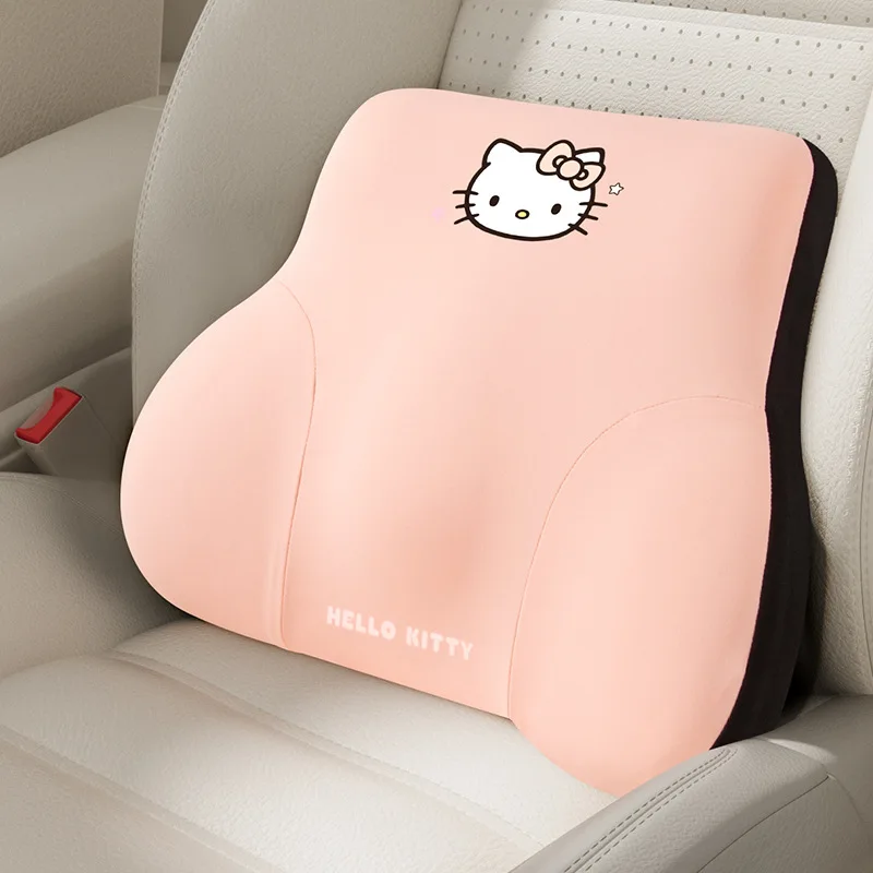 

Sanrio Hello Kitty Car Waist Pillow Support Universal Lumbar Pad Car Lumbar Support Chair Memory Cotton Lumbar Pillow Support