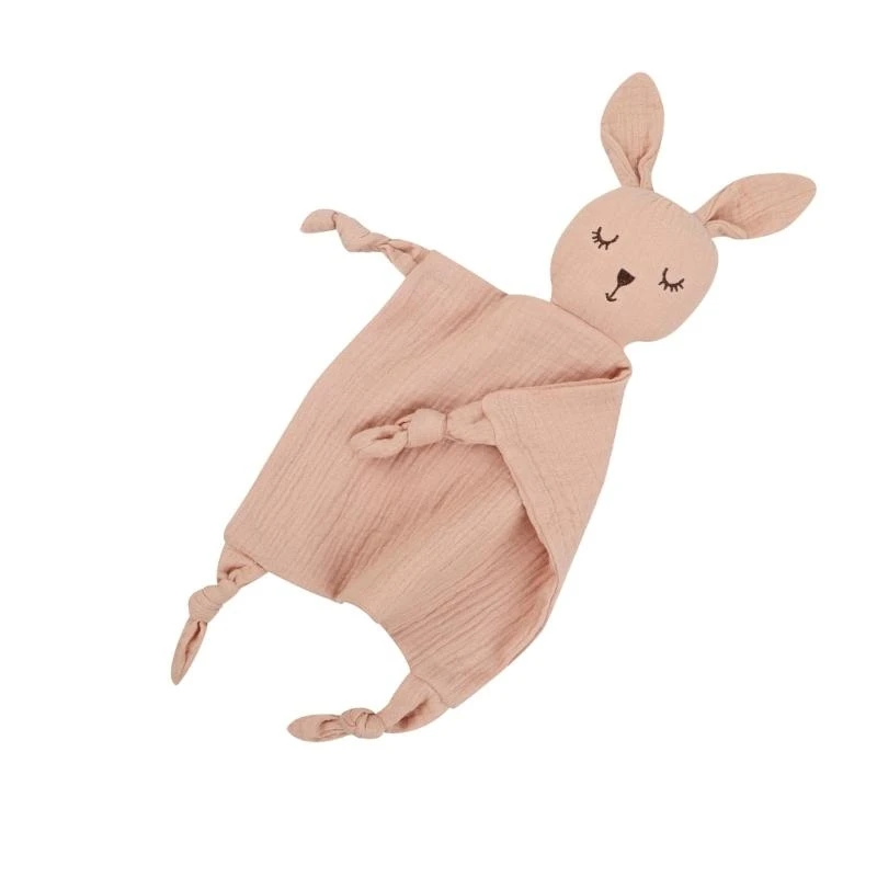 J15U منشفة مساعدة على النوم اللطيفة والناعمة للرضع قابلة للتنفس، لعبة دمية مهدئة للرضع #3