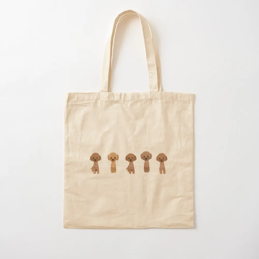 poodle Tote Bag shopper bags large size bags tote bags aesthetic Custom bag