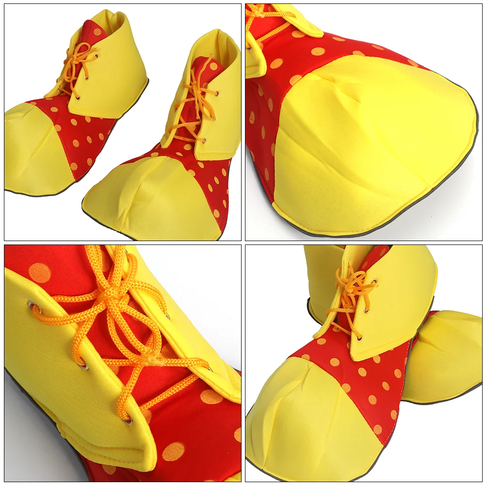 Large Clown Shoes Dot Halloween Costume Clown Shoes for Women Men (One Size) clown shoes adult men clown shoes women