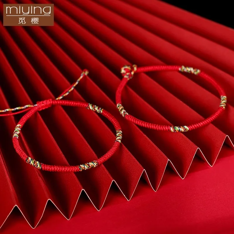 High Quality Bracelet Dragon Year Wristband Men Women Red Braided Bracelets Couple Jewelry Lucky Bracelet Hand-woven Hand Rope