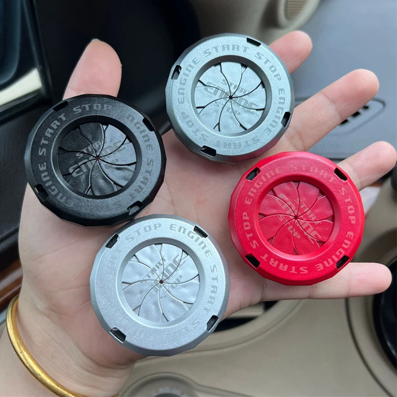 

Car Moto Engine Start Stop Button Cover Ignition Switch Blade-type Rotatable Protection Cap Interior Decoration Decor Sticker