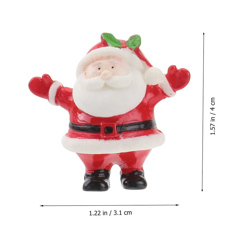 20 stuks kerstdecor mini hars beeldjes sneeuwpop tuinaccessoires miniatuur