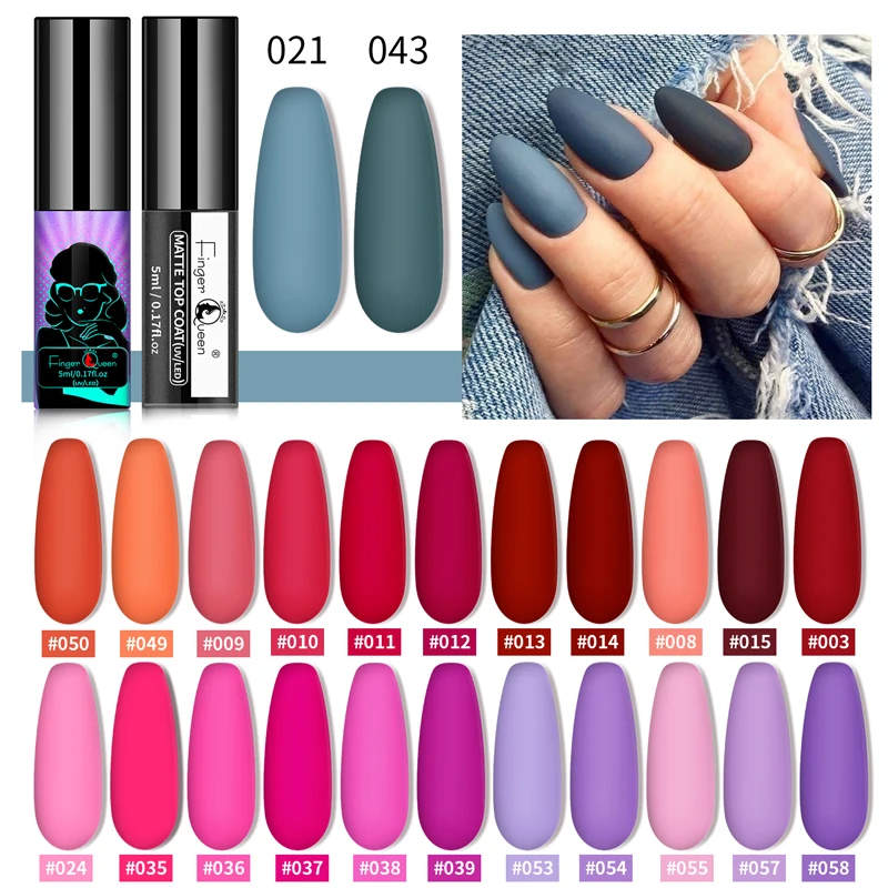 5ML Nail Gel Polish All For Manicure Semi Permanent Varnishes Soak Off Gel UV LED Base Super Top Matte Coat Gel