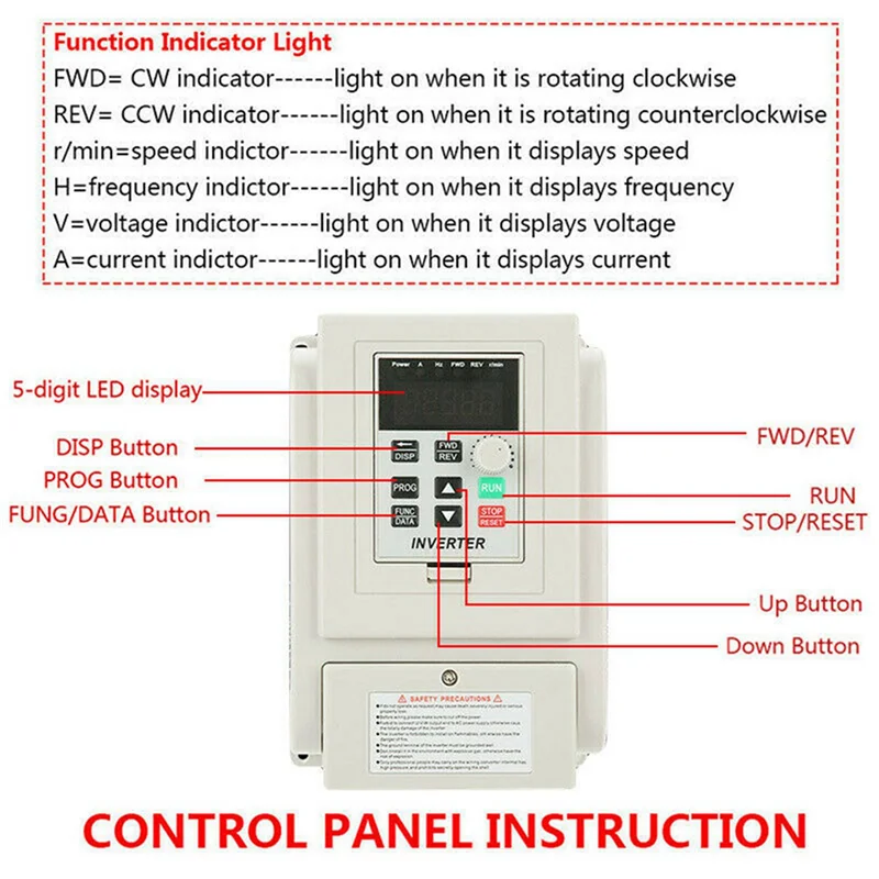 

3X 2.2KW 3HP 220V Variable Frequency Drive Inverter CNC VFD VSD Single To 3 Phase