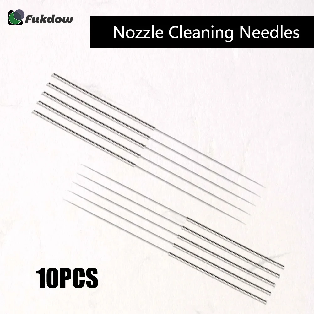 10PCS Nozzle Cleaner Cleaning Needle Tool Drill Stainless Steel Needles For Bambulab Nozzle V6 MK8 Nozzle 3D Printers Parts