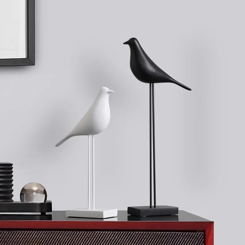 

Nordic Modern Bird Figure Living Room Home Decoration Resin Sculpture Handicraft Display Desktop Crafts Statue Gift