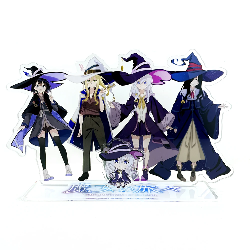 BIG SIZE Majo no Tabitabi Wandering Witch Elaina Saya Flan Sheila Victorica Mina acrylic standee figurines desk decoration