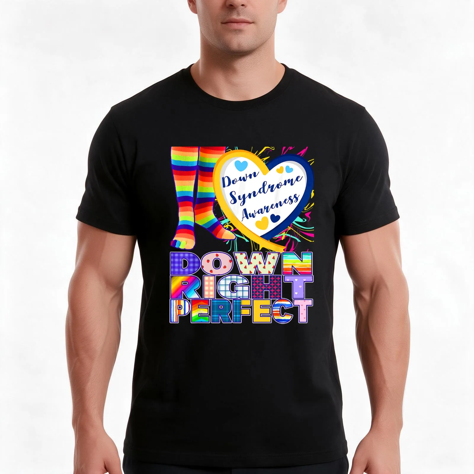 World Down Syndrome Day Rock Your Socks T21 Awareness T-Shirt, Summer Casual Cotton Tee, Oversized Streetwear Tops, 100% Cotton