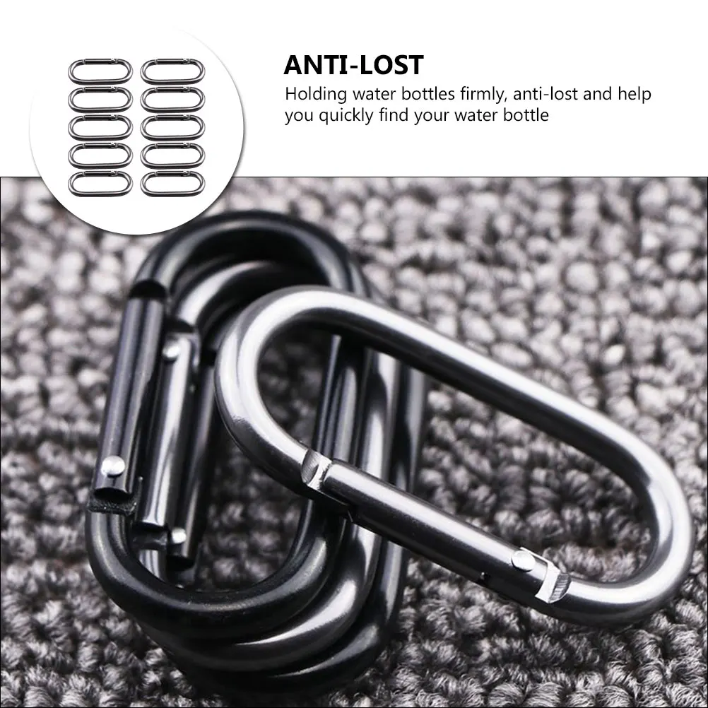 

20pcs Oval Shaped Aluminum Alloy Bottle Durable Water Bottle Holder For Bike Camping Backpack Outdoor Accessory