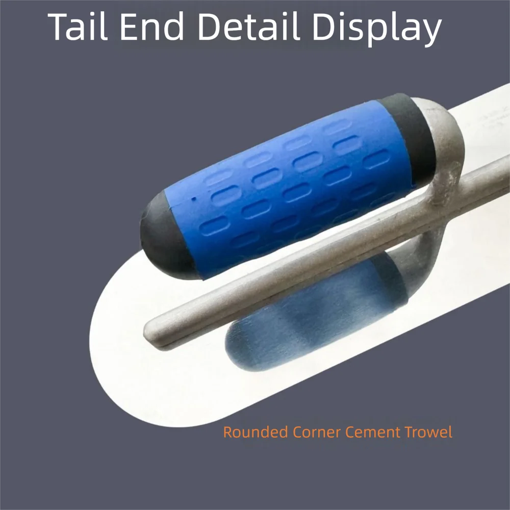 Rust Resistant Rounded Corner Trowel Comfortable Grip Smooth Plastering Wall Finishing Trowel Efficient Use Ergonomic Handle