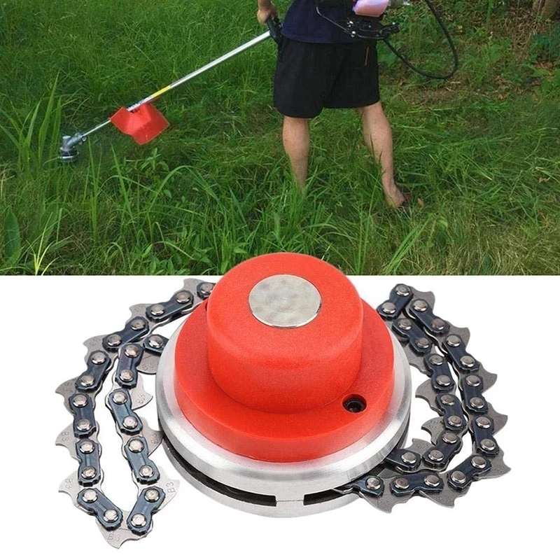 Replacement Universal 65Mn Brushcutter Upgraded With Coil Thickening Chain Grass Trimmer Head for Lawn Mower Parts Garden Tools