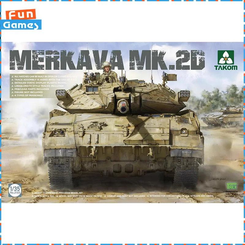 

TAKOM 1/35, израильский меркава, 2D основный боевой танк, сборная фигурка 2133, пластиковая сборная модель, Коллекционная игрушка для мальчика на заказ, подарок