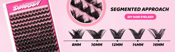 DINGSEN Wimpernverlängerungsset, DIY Make-up, Wimpern, individuelles Wimpern-Set, Bindung und Dichtungsset, Cluster-Wimpernverlängerung, Schönheitswerkzeuge – Detail 1