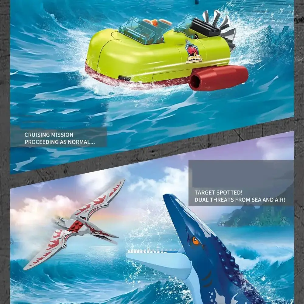 Dinosaur World Movie Series Building Blocks Compatible Brands Brick Sets Mosasaurus Research Station Toys For Kid Children Gifts