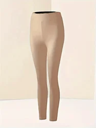 Women's seamless solid warm underwear,  comfortable slim fit elastic tight pantsWomen's seamless solid warm underwear