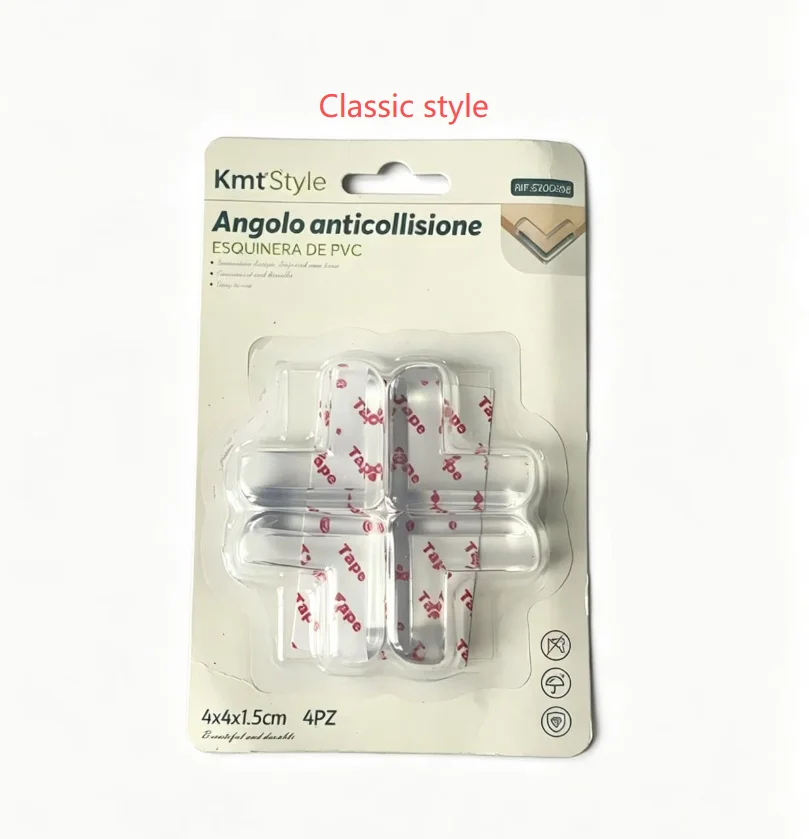 4PCS Transparent silicone anti-collision angle