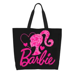 Trendy Girls Woman Barbie Grocery Bag Large Capacity Merchandise Tote Bag