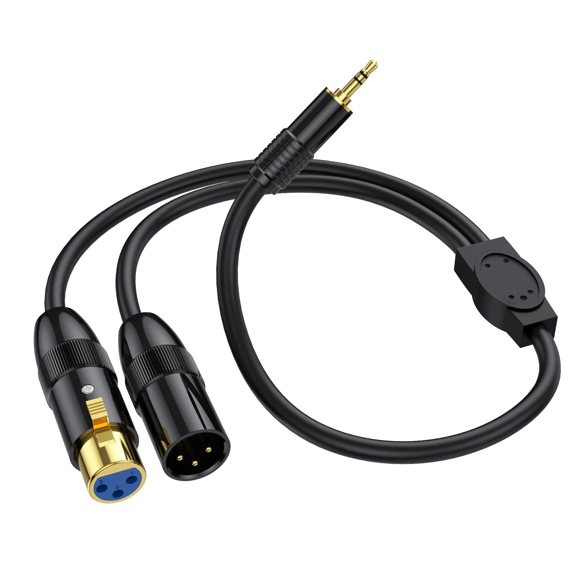 XLR to 3.5mm Splitter Cables, TRS Stereo Male to Two XLR Male+ Female  Audio Microphone Cable, Y Splitter Adapter cord