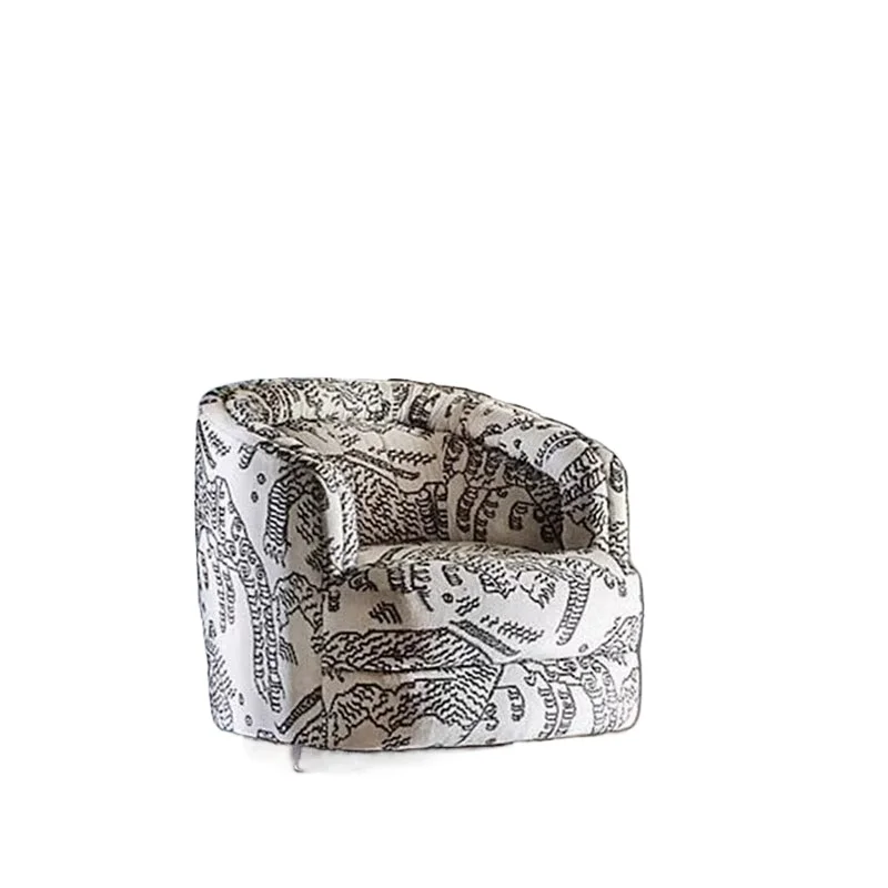 Hushan pattern single sofa chair living room modern leisure lazy chair designer high-end style small home office villa