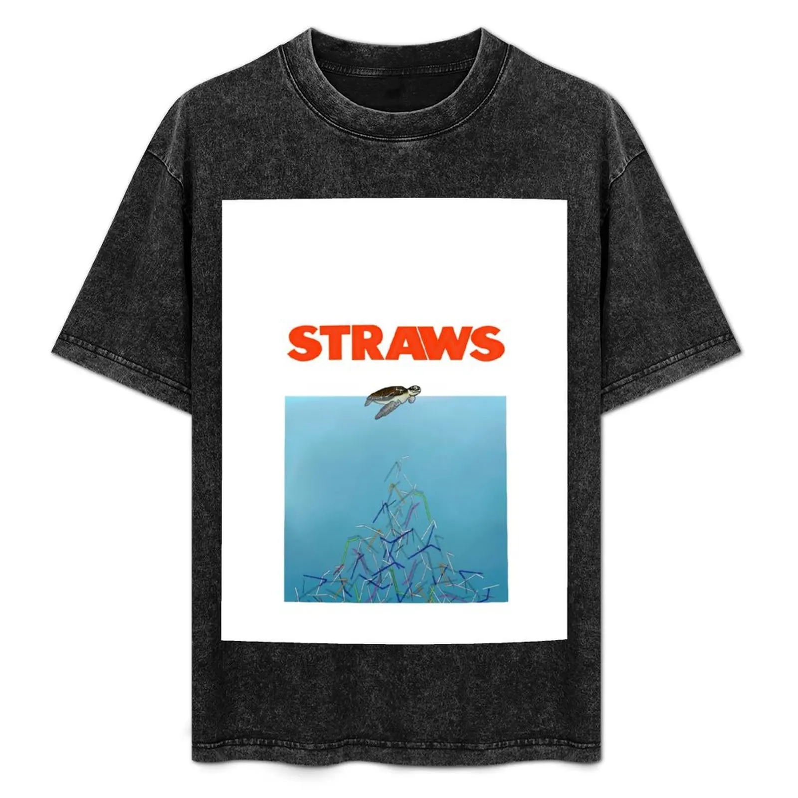 

Turtle Straws Jaws T-Shirt Moisture Control Sports Tee