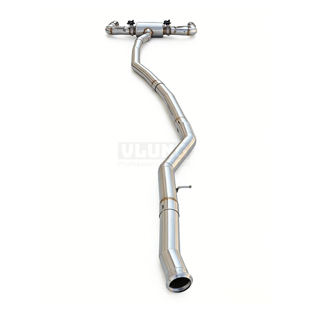 

For BMW 340i(B58) F30 3.0t 2016-2018 with two pointed cat back exhaust system stainless steel valve exhaust pipe with two poin