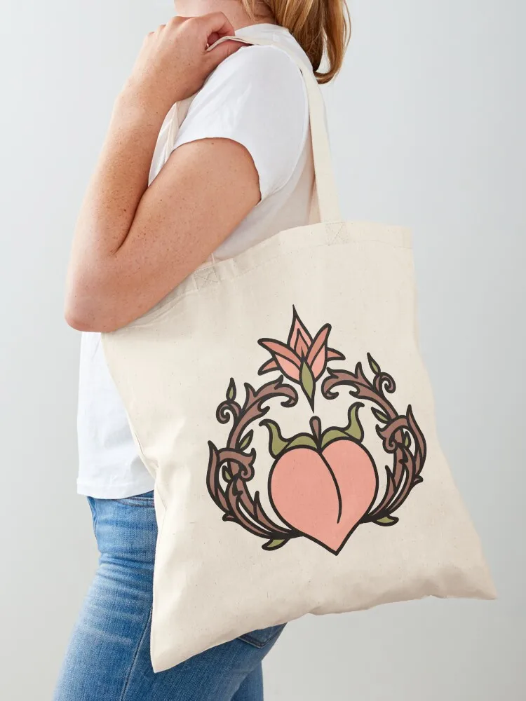 Peach Tote Bag canvas shopping bag the tote bag personalized tote