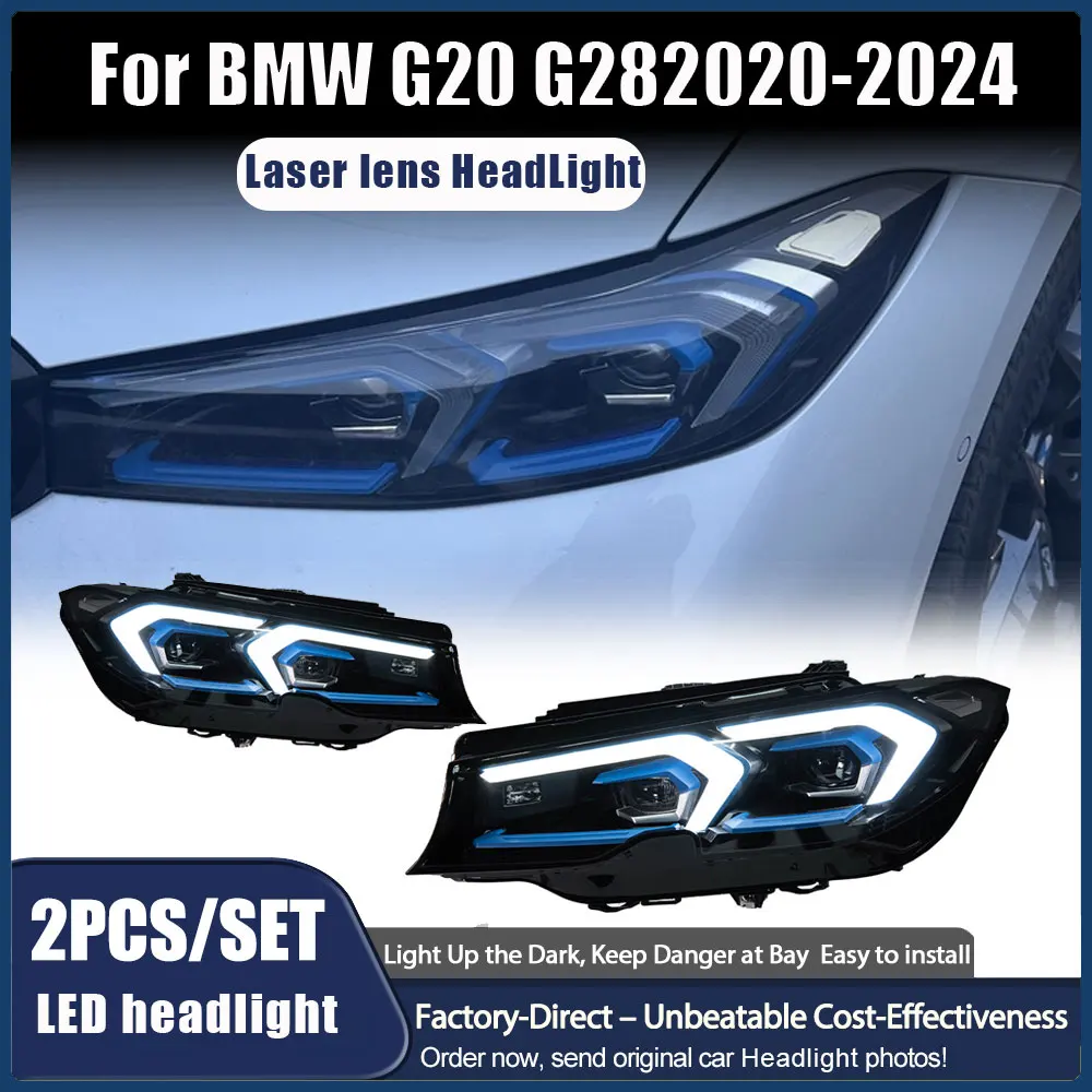 

Car Styling Head Lamp for BMW 3-Series G20 G28 Headlights 2020-2025 LED Projector AngelEye DRL Signal Automotive Accessories
