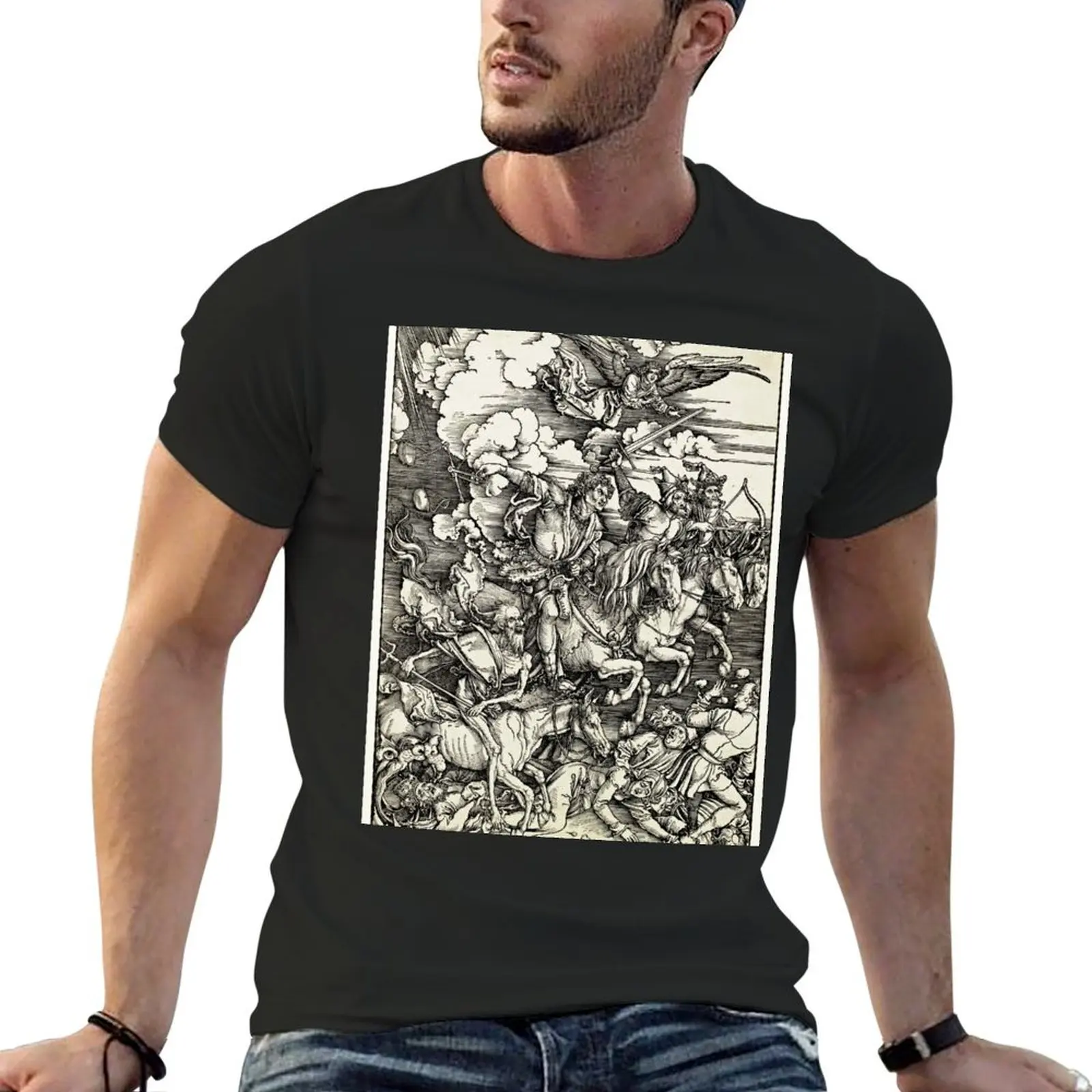 

Four Horsemen of the Apocalypse - Albrecht Dürer T-Shirt anime figures blanks mens t shirts
