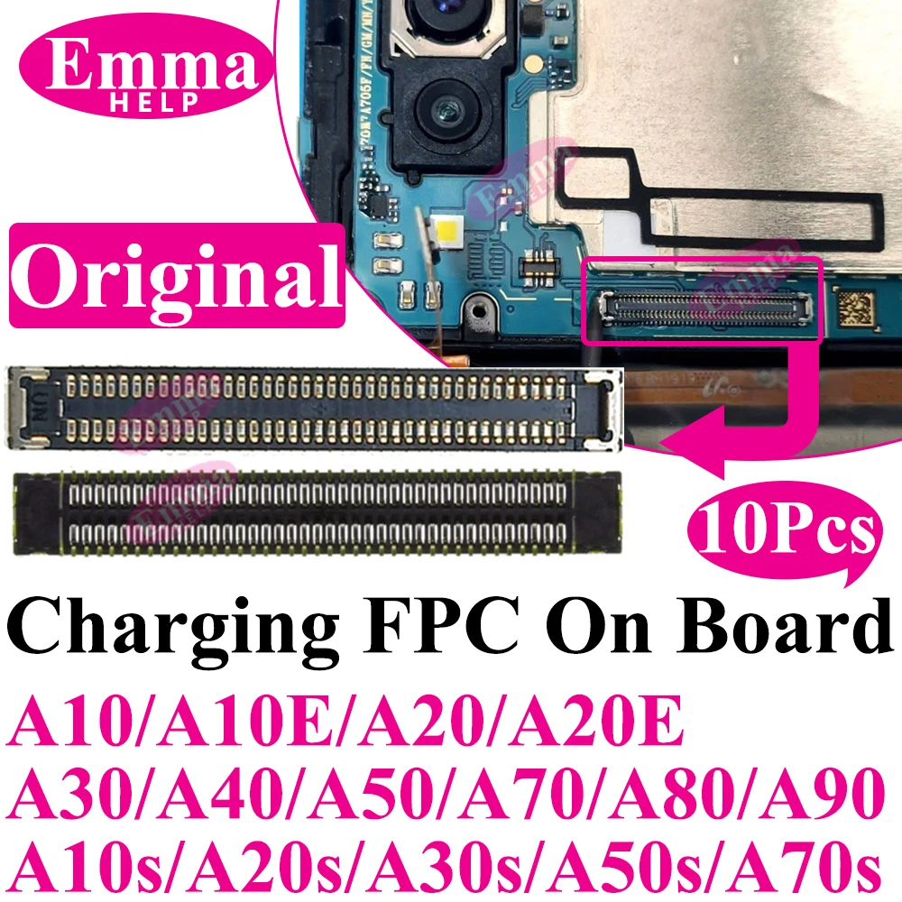 10szt Ładowarka USB Port ładowania Wbudowane złącze FPC Do Samsung A10 A20s A50s A30s 40 A70 A10s M12 M14 M15 M16 Wtyczka 78 Pin