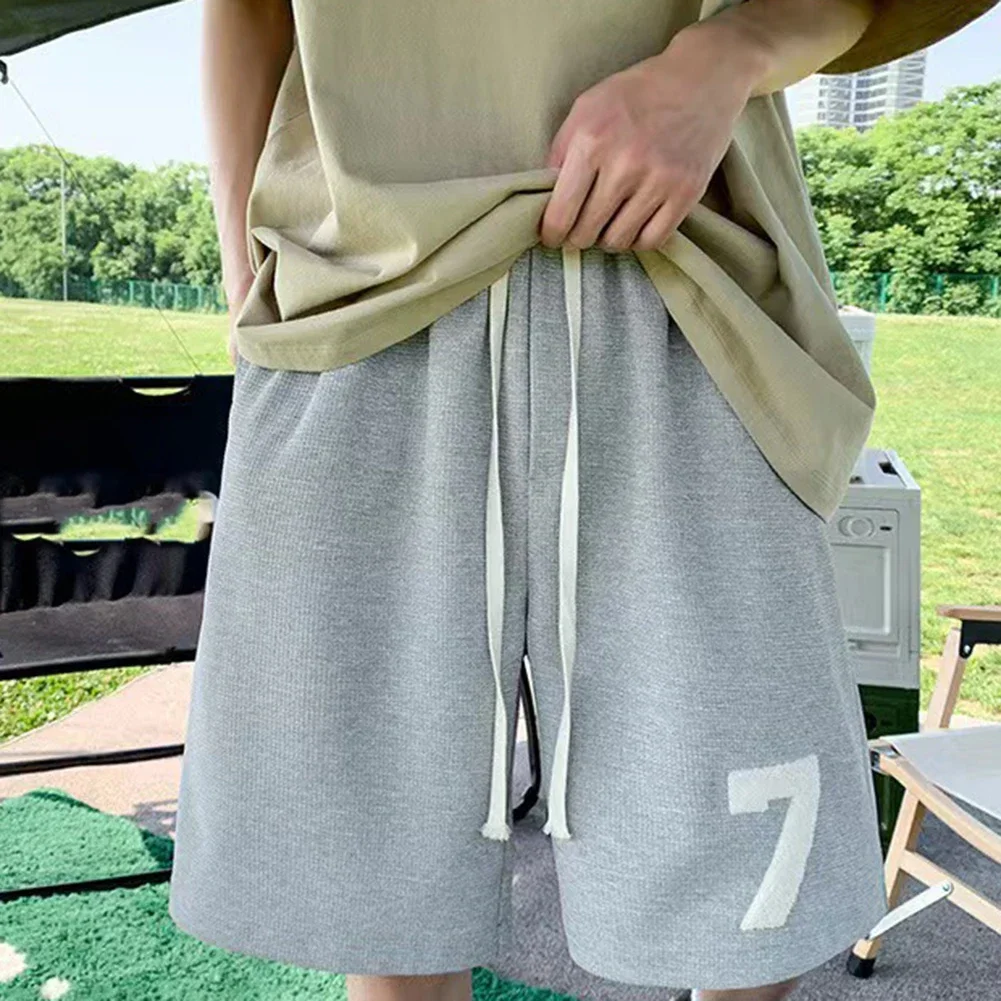 Cool Casual Shorts Mens Basketball Shorts Daily Workouts Daily Home Wear Number Pattern Regular Length Slight Elastic Fabric