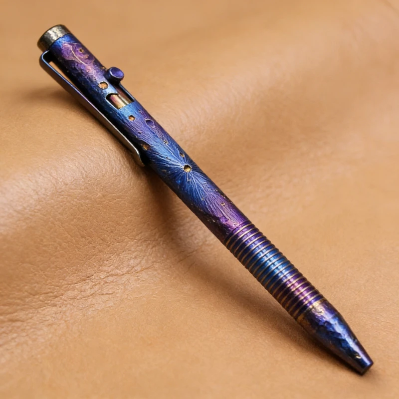Limited Edition Handmade Titanium Alloy Tactical Pen Press Pen EDC Stationery Signature Pen
