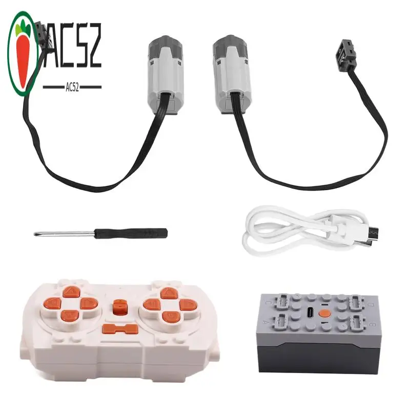 

AC52-Power Function Motor App Remote Control Programming 2 Meduim Moter Set DIY Building Block For Children