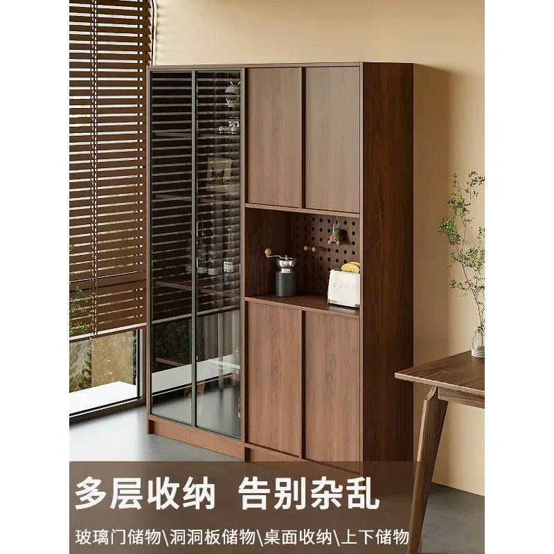 Solid wood sideboard, home living room, wall-to-wall storage cabinet, display cabinet, pantry cabinet, entryway, wine cabinet