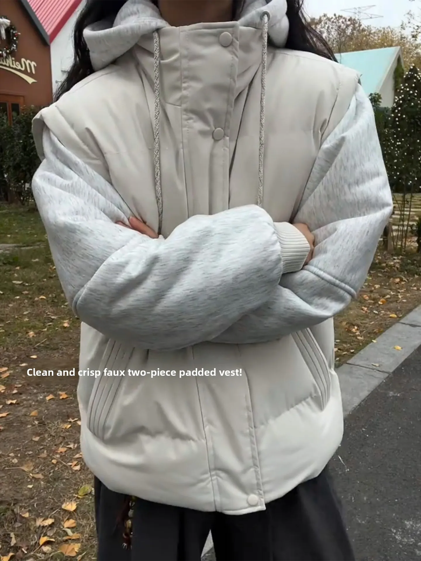 

Thiened Cotton Jaet Men's Winter Warm Outerwear Hooded Zipper Closure Color Long Sve Cleanfit Sle Casual Wear