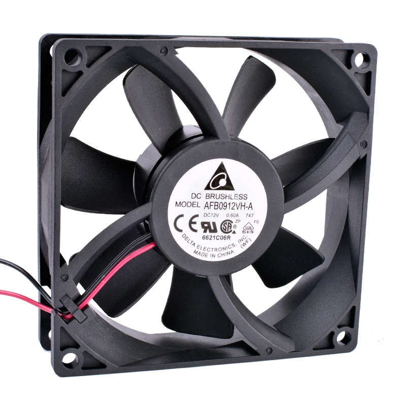 AFB0912VH-A 90mm fan 9025 92x92x25mm 12V 0.60A double ball bearing large air volume cooling fan