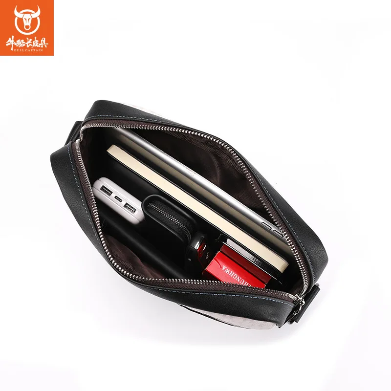 Men's single-shoulder crossbody soft silicone leather horizontal photo camera, large-capacity 10-inch tablet computer ipad bag