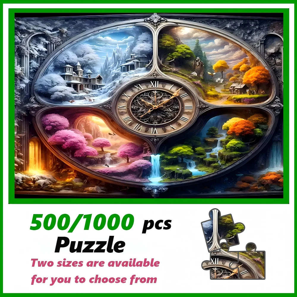 

A high-quality 500/1000-piece puzzle, perfect for adults, is a fun family game that helps relieve stress and is great fo