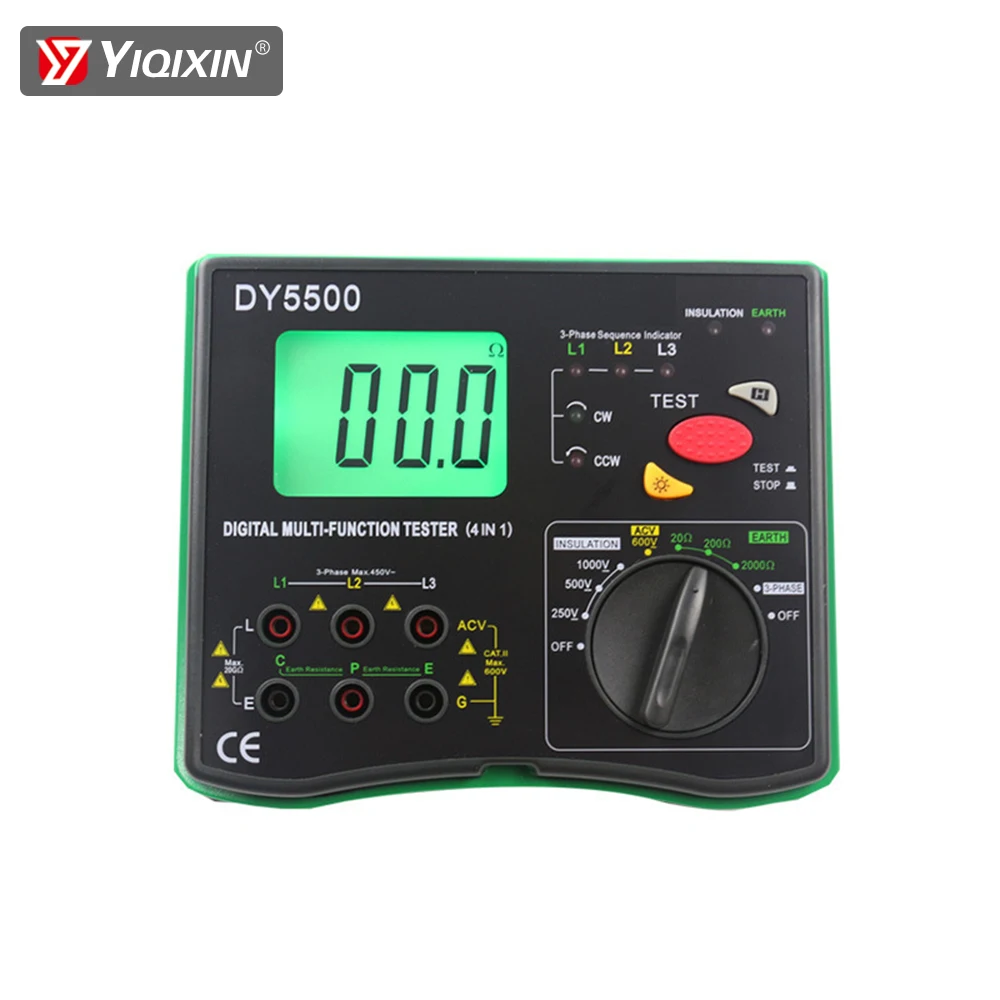 الفولتميتر تستر المقاومة العزل الأرض قياس الجهد المرحلة كشف المؤشر DUOYI DY5500 أداة متعددة الوظائف سيارة