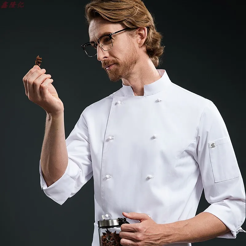 

Cake Shop Western Restaurant Steakhouse Kitchen Work Uniform Long Sleeve Catering Hot Pot Restaurant Hotel Autumn Chef Uniform f