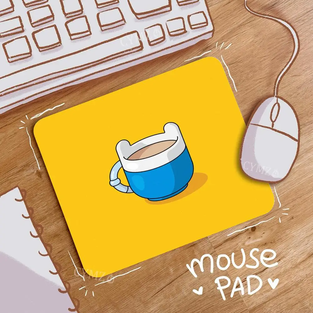 

Милый иллюстрация чайной чашки, маленький коврик для мыши, настольный коврик, игровой коврик, нескользящие аксессуары для стола с прошитыми краями, 29X25 см, офисный коврик для мыши