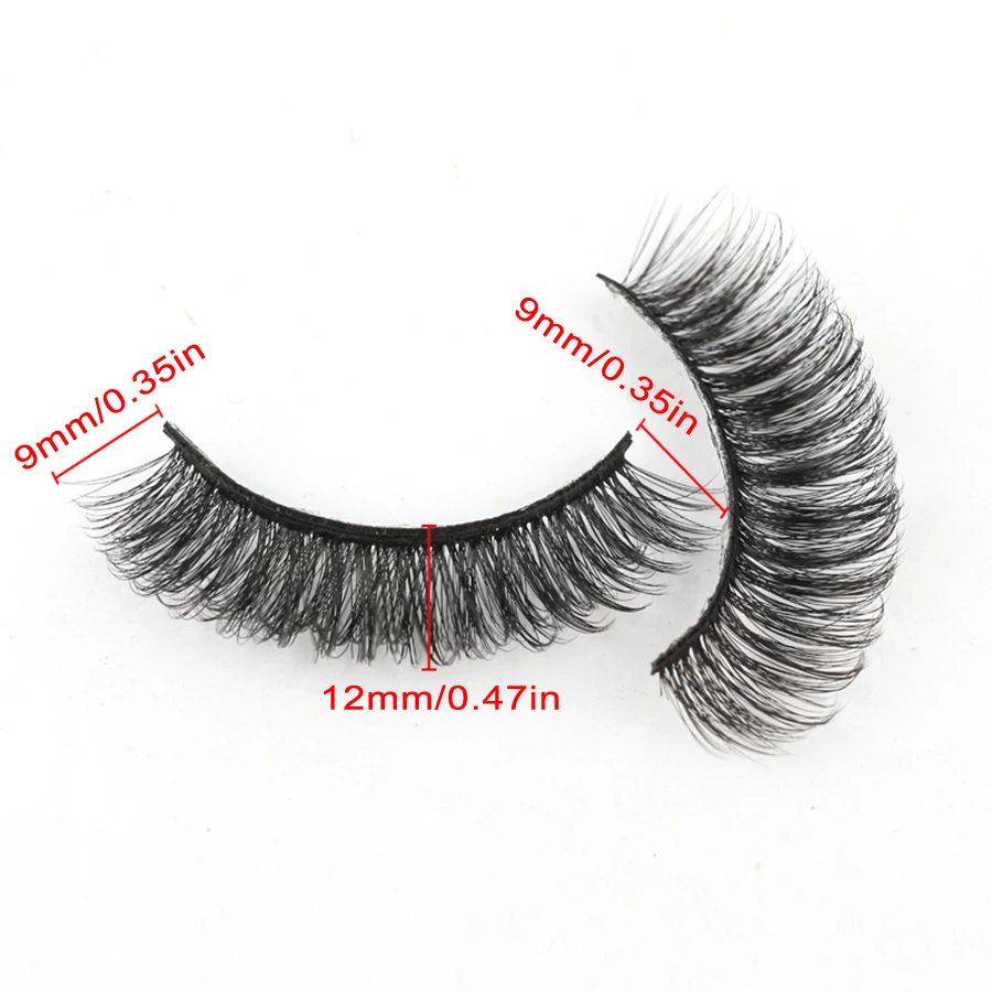 10 pairs of fluffy 7D three-dimensional thick curled faux mink fur false eyelashes messy European and American simulation